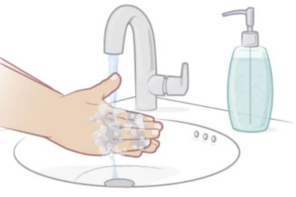 شستن دست ها قبل از استفاده از اپلیکاتور
